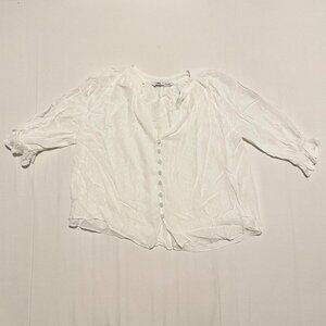 Zara Button Up Blouse Womens Size Small